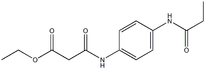 ethyl 3-oxo-3-[4-(propionylamino)anilino]propanoate Struktur