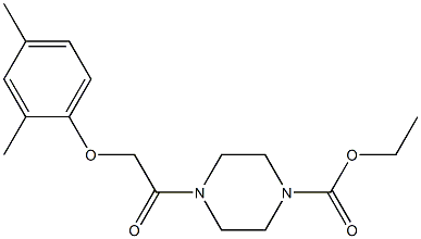 ethyl 4-[2-(2,4-dimethylphenoxy)acetyl]-1-piperazinecarboxylate Struktur