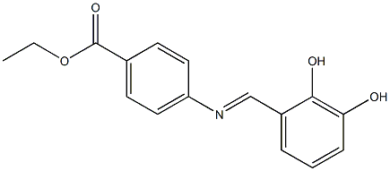 ethyl 4-{[(E)-(2,3-dihydroxyphenyl)methylidene]amino}benzoate Struktur