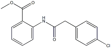 methyl 2-{[2-(4-chlorophenyl)acetyl]amino}benzoate Struktur