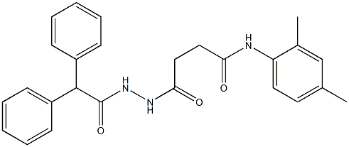 N-(2,4-dimethylphenyl)-4-[2-(2,2-diphenylacetyl)hydrazino]-4-oxobutanamide Struktur