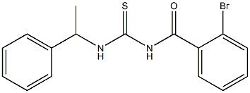 N-(2-bromobenzoyl)-N'-(1-phenylethyl)thiourea Struktur