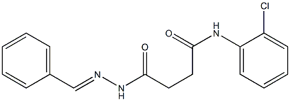 N-(2-chlorophenyl)-4-oxo-4-{2-[(E)-phenylmethylidene]hydrazino}butanamide Struktur