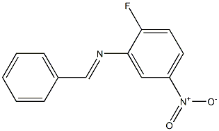 2-fluoro-5-nitro-N-[(E)-phenylmethylidene]aniline Struktur