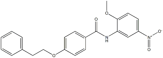 N-(2-methoxy-5-nitrophenyl)-4-(phenethyloxy)benzamide Struktur