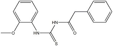 N-(2-methoxyphenyl)-N'-(2-phenylacetyl)thiourea Struktur