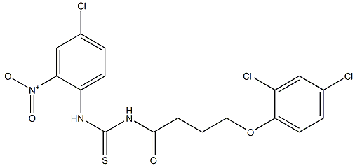 N-(4-chloro-2-nitrophenyl)-N'-[4-(2,4-dichlorophenoxy)butanoyl]thiourea Struktur