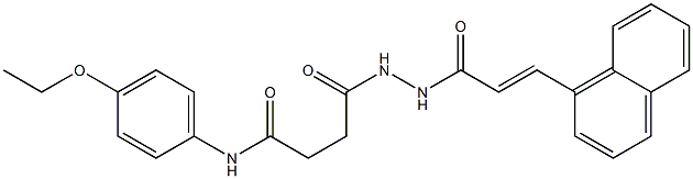 N-(4-ethoxyphenyl)-4-{2-[(E)-3-(1-naphthyl)-2-propenoyl]hydrazino}-4-oxobutanamide Struktur