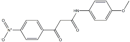 N-(4-methoxyphenyl)-3-(4-nitrophenyl)-3-oxopropanamide Struktur