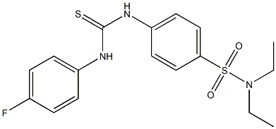 N,N-diethyl-4-{[(4-fluoroanilino)carbothioyl]amino}benzenesulfonamide Struktur