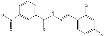 N'-[(E)-(2,4-dichlorophenyl)methylidene]-3-nitrobenzohydrazide Struktur