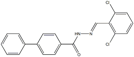 N'-[(E)-(2,6-dichlorophenyl)methylidene][1,1'-biphenyl]-4-carbohydrazide Struktur