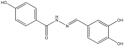 N'-[(E)-(3,4-dihydroxyphenyl)methylidene]-4-hydroxybenzohydrazide Struktur