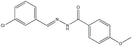 N'-[(E)-(3-chlorophenyl)methylidene]-4-methoxybenzohydrazide Struktur