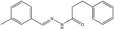 N'-[(E)-(3-methylphenyl)methylidene]-3-phenylpropanohydrazide Struktur