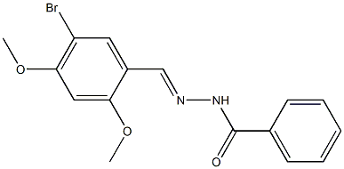 N'-[(E)-(5-bromo-2,4-dimethoxyphenyl)methylidene]benzohydrazide Struktur