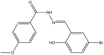 N'-[(E)-(5-bromo-2-hydroxyphenyl)methylidene]-4-methoxybenzohydrazide Struktur