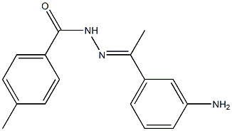 N'-[(E)-1-(3-aminophenyl)ethylidene]-4-methylbenzohydrazide Struktur