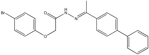 N'-[(E)-1-[1,1'-biphenyl]-4-ylethylidene]-2-(4-bromophenoxy)acetohydrazide Struktur