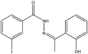 N'-[(Z)-1-(2-hydroxyphenyl)ethylidene]-3-iodobenzohydrazide Struktur