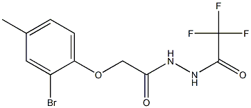 N'-[2-(2-bromo-4-methylphenoxy)acetyl]-2,2,2-trifluoroacetohydrazide Struktur