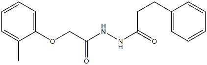 N'-[2-(2-methylphenoxy)acetyl]-3-phenylpropanohydrazide Struktur