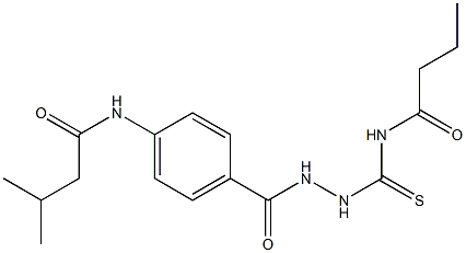 N-[4-({2-[(butyrylamino)carbothioyl]hydrazino}carbonyl)phenyl]-3-methylbutanamide Struktur