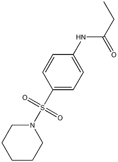 N-[4-(1-piperidinylsulfonyl)phenyl]propanamide Struktur