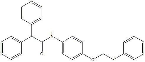 N-[4-(phenethyloxy)phenyl]-2,2-diphenylacetamide Struktur