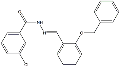 N'-{(E)-[2-(benzyloxy)phenyl]methylidene}-3-chlorobenzohydrazide Struktur