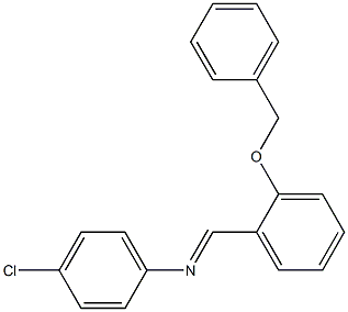 N-{(E)-[2-(benzyloxy)phenyl]methylidene}-N-(4-chlorophenyl)amine Struktur