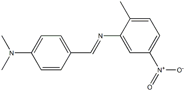 N-{(E)-[4-(dimethylamino)phenyl]methylidene}-N-(2-methyl-5-nitrophenyl)amine Struktur