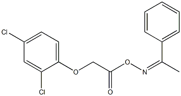 2,4-dichloro-1-[2-oxo-2-({[(Z)-1-phenylethylidene]amino}oxy)ethoxy]benzene Struktur