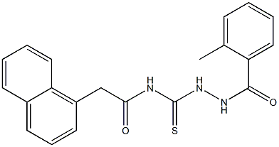 N-{[2-(2-methylbenzoyl)hydrazino]carbothioyl}-2-(1-naphthyl)acetamide Struktur