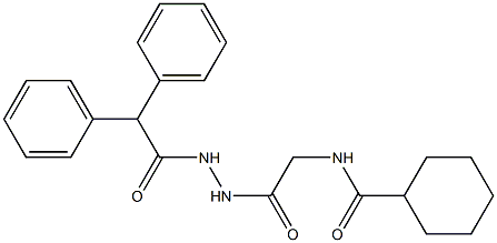 N-{2-[2-(2,2-diphenylacetyl)hydrazino]-2-oxoethyl}cyclohexanecarboxamide Struktur