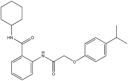 N-cyclohexyl-2-{[2-(4-isopropylphenoxy)acetyl]amino}benzamide Struktur