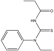 N-ethyl-N-phenyl-N'-propionylthiourea Struktur