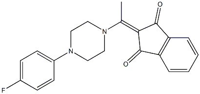 2-{1-[4-(4-fluorophenyl)piperazino]ethylidene}-1H-indene-1,3(2H)-dione Struktur