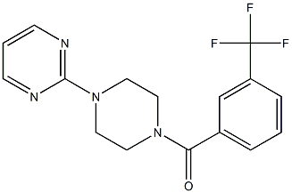 [4-(2-pyrimidinyl)piperazino][3-(trifluoromethyl)phenyl]methanone Struktur