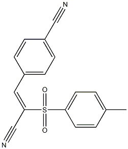 4-{(Z)-2-cyano-2-[(4-methylphenyl)sulfonyl]ethenyl}benzenecarbonitrile Struktur