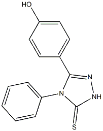 5-(4-hydroxyphenyl)-4-phenyl-2,4-dihydro-3H-1,2,4-triazole-3-thione Struktur