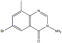 3-amino-6-bromo-8-methyl-4(3H)-quinazolinone Struktur