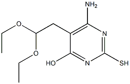 6-Amino-5(2,2-diethoxyethyl)-4-hydroxy-2-mercaptopyrimidine ,97% Struktur