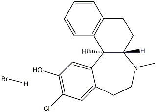 (6aS-trans)-11-Chloro-6,6a,7,8,9,13b-hexahydro-7-methyl-5H-benzo[d]naphth[2,1-b]azepin-12-ol hydrobromide Struktur