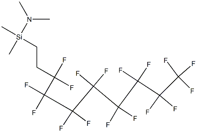 (heptadecaflroro-1,1,2,2-tetrahydrodecyl)-dimethyl(dimethylamino)silane Struktur