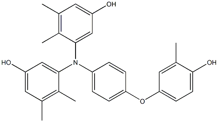 N,N-Bis(5-hydroxy-2,3-dimethylphenyl)-4-(4-hydroxy-3-methylphenoxy)benzenamine Struktur