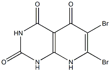 6,7-Dibromopyrido[2,3-d]pyrimidine-2,4,5(1H,3H,8H)-trione Struktur