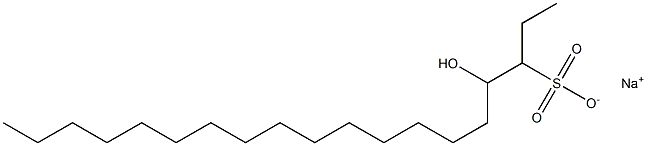 4-Hydroxynonadecane-3-sulfonic acid sodium salt Struktur