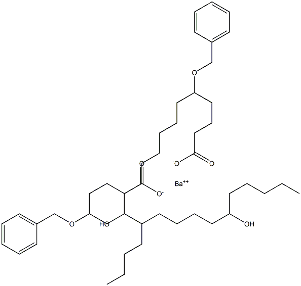 Bis(5-benzyloxy-13-hydroxystearic acid)barium salt Struktur