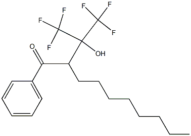 2-(1-Trifluoromethyl-1-hydroxy-2,2,2-trifluoroethyl)-1-phenyl-1-decanone Struktur